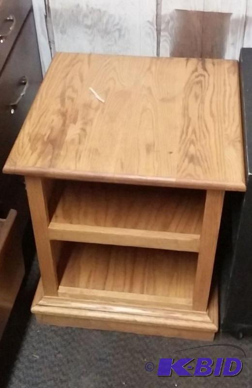 Magazine rack end table....