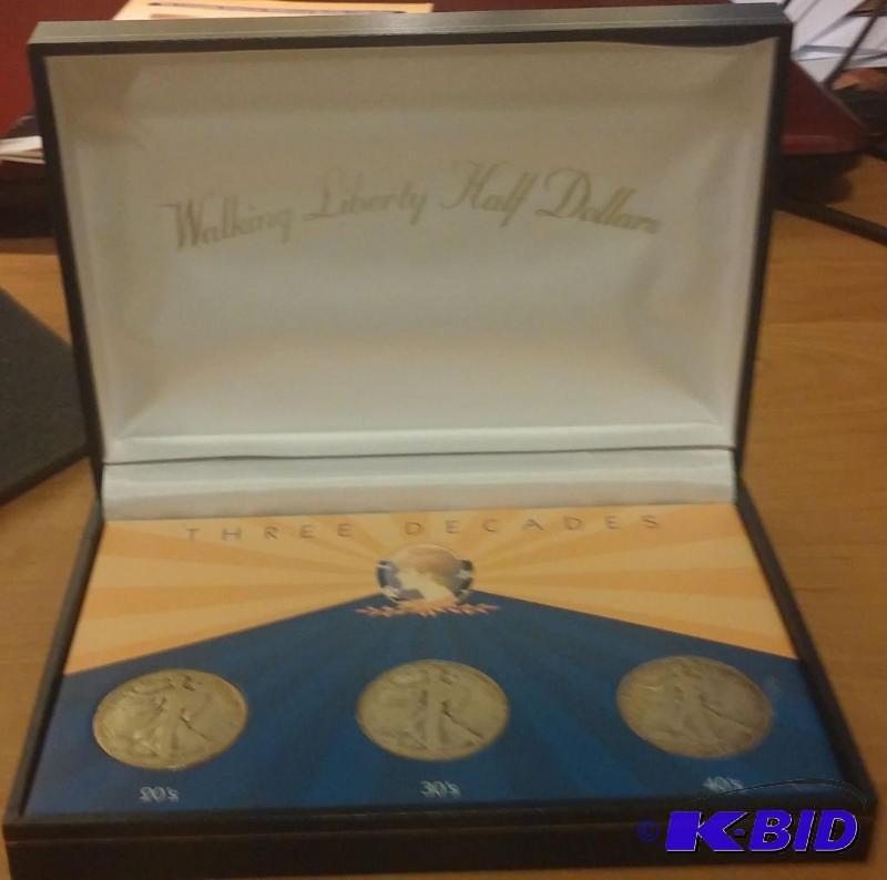 Three Decades Liberty Walking Half Dollar Sil...