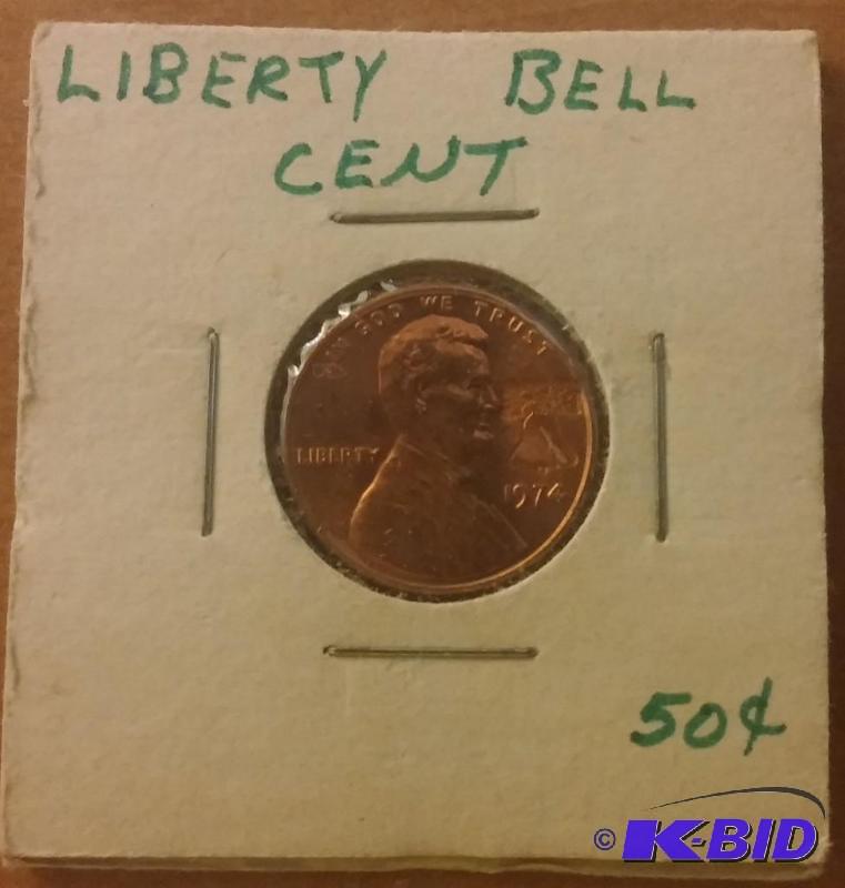 Lot of 2 Liberty Bell Cent, has the liberty b...