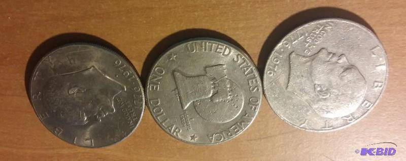 Lot of 3 BiCential Silver Dollars...