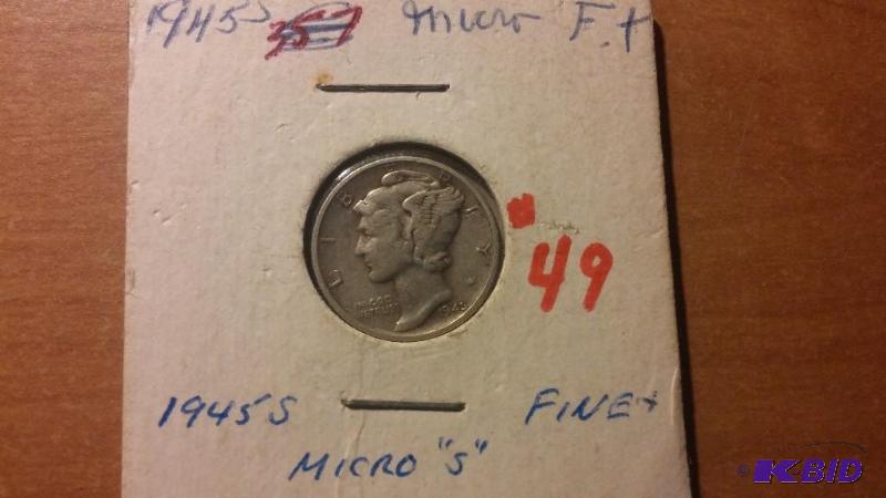 1945S Micro &quots&quot Mercury Dime...