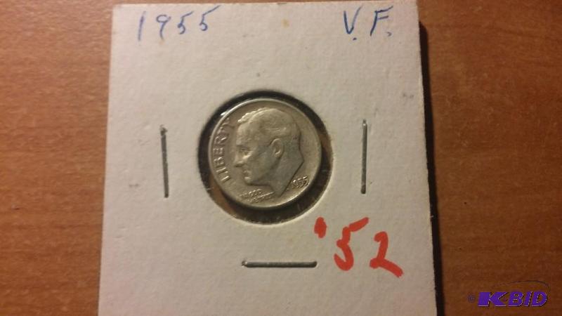 1955 SILVER Dime Very Fine...