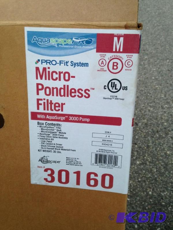 lot 113 image: Micro Pondless Filter - Does not have a pump