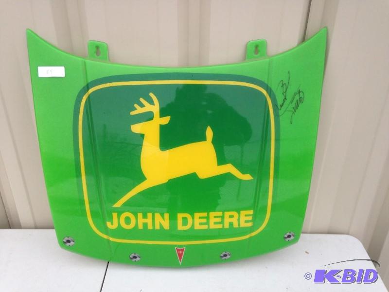 lot 84 image: John Deere Plastic Hood signed by Chad Little