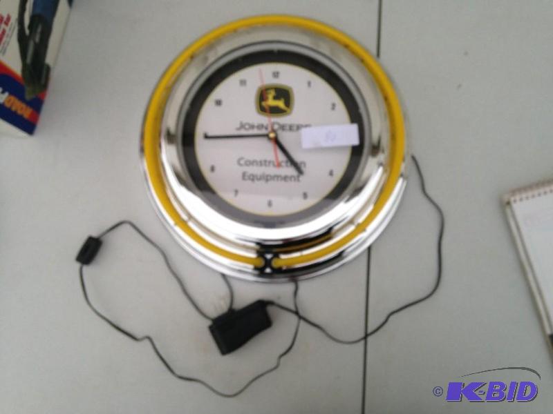 lot 86 image: John Deere Neon Clock