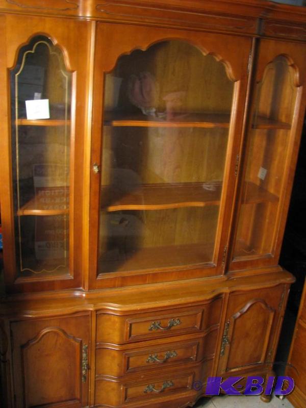 lot 1 image: Basset mid century modern china hutch, very c...