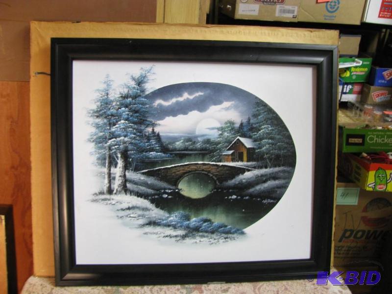 lot 100 image: Framed original oil painting signed by Nathan...