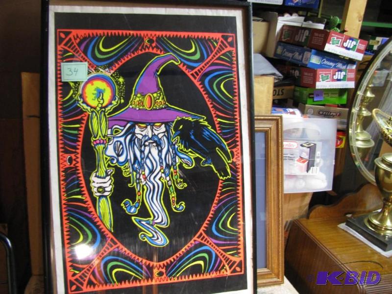 lot 34 image: Wizard #904-- J. Charron-- Black light paint ...