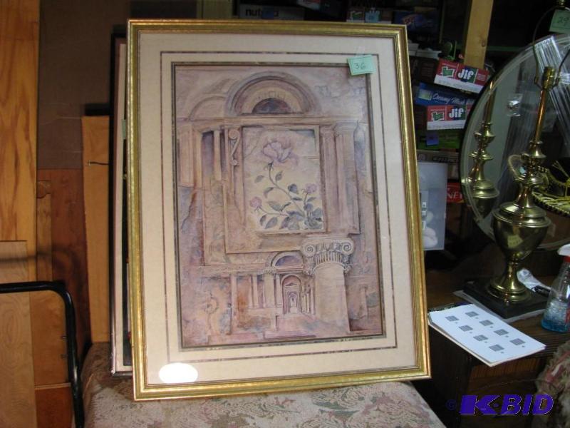 lot 36 image: Nicely framed art...