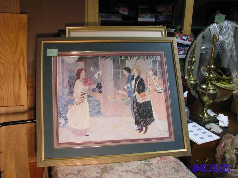 lot 37 image: Nicely framed art signed Gunn...