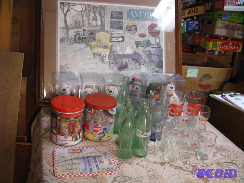 lot 43 image: large lot of coca cola items including a larg...