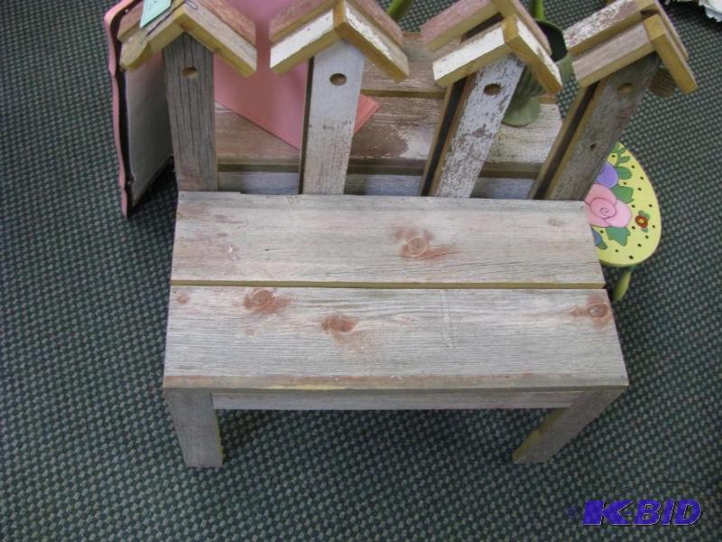 lot 55 image: this lot is two wooden decorative benches see...
