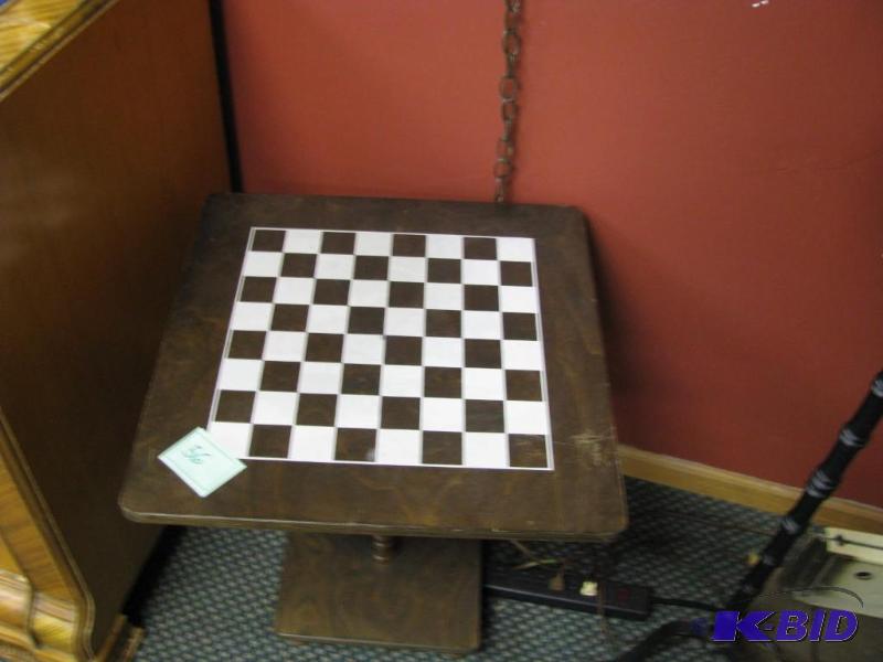 lot 56 image: checkerboard table...