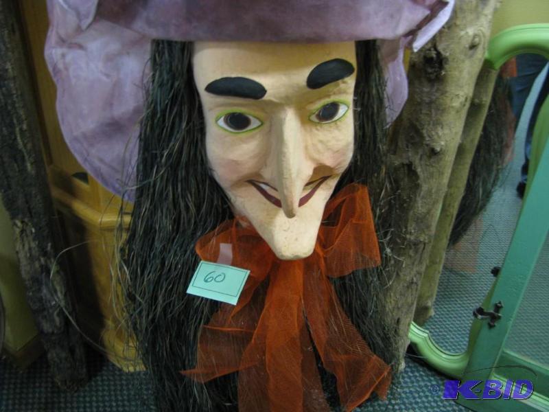 lot 60 image: papier mache halloween witch...