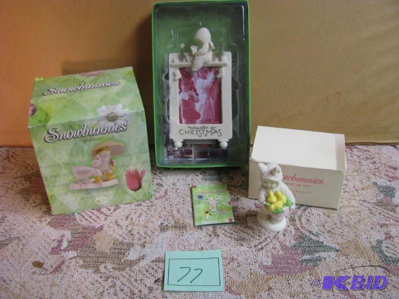 lot 77 image: lot of Dept 56 snowbunnies and snowbabies (3)...