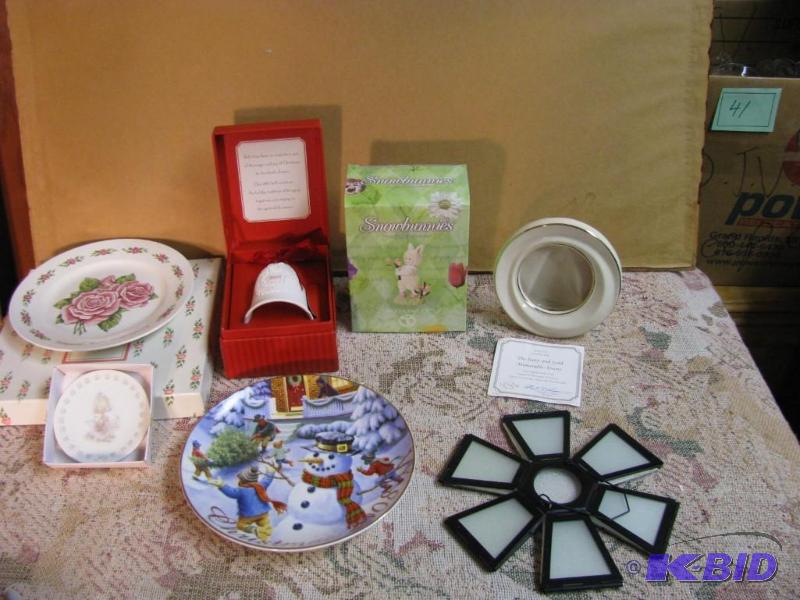 lot 84 image: lot of Holiday dcor Lenox, Avon, snowbabie an...
