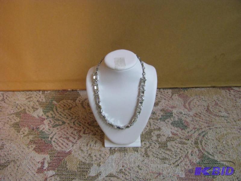 lot 96 image: rhinestone necklace and the display piece...