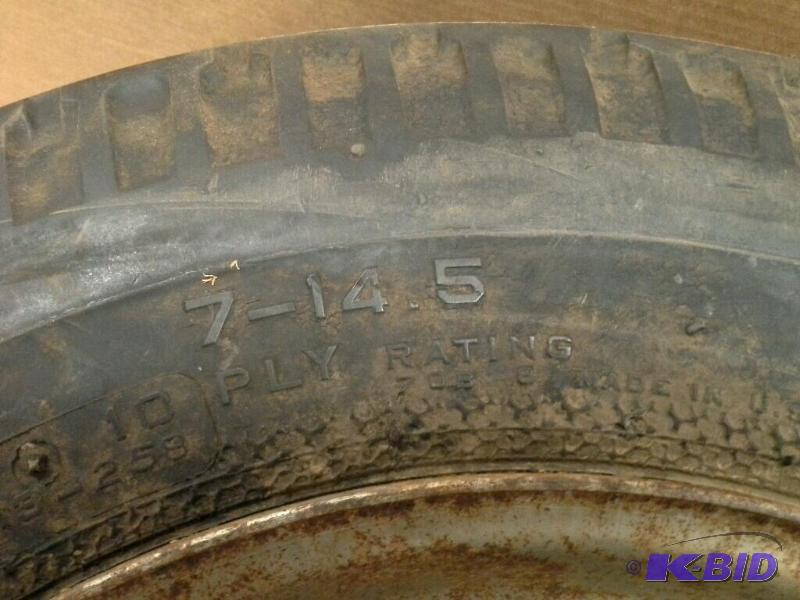 Lot of4 used tires 7 14.5 10 ply Mobile Home tires and rims