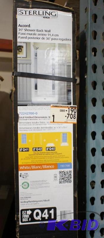 New Sterling Accord 36&quot Shower Back wall...