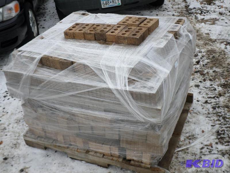 lot 11 image: Pallet Of 3-Hole Unused Brick, (5) Layers Of ...