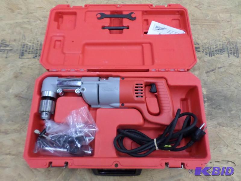 lot 112 image: Milwaukee 120Volt 12" Angle-Head Drill ...