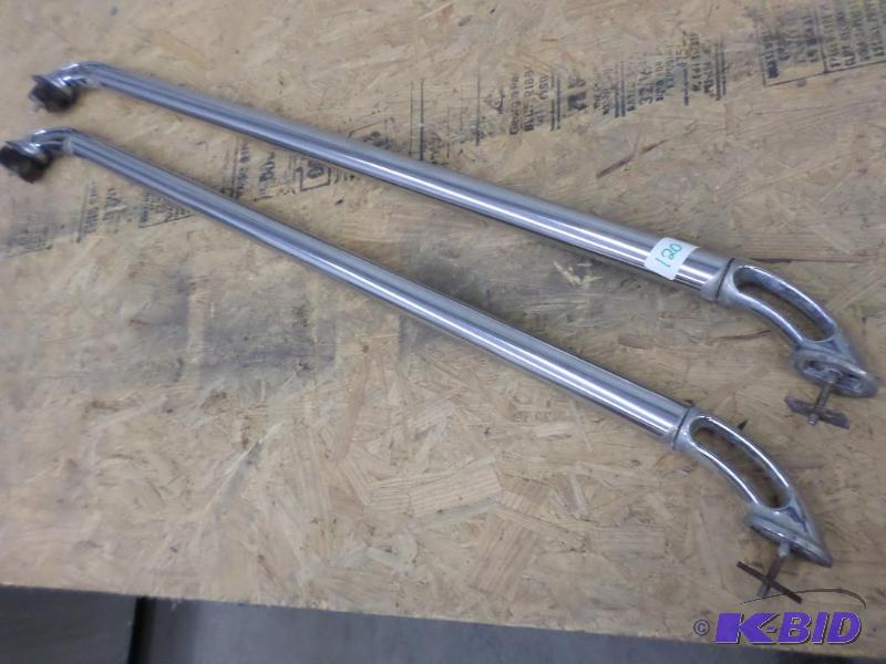lot 120 image: (2) 52" Chromed Truck Bed-Rail Bars...