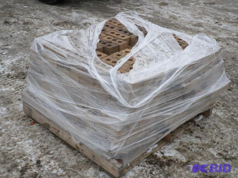 lot 13 image: Pallet Of 3-Hole Unused Brick, (8) Layers Of ...