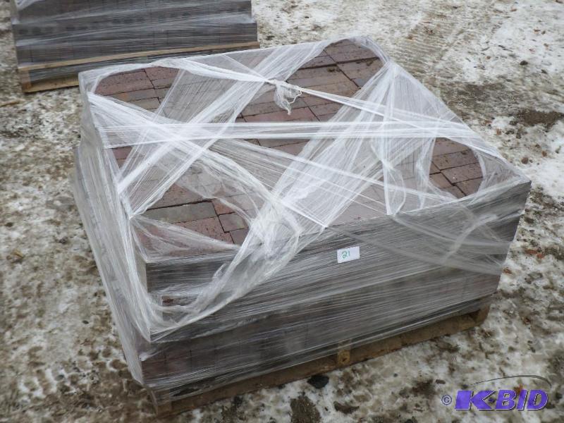 lot 21 image: Pallet Of Unused 3-Hole Red Brick, (4) Layers...