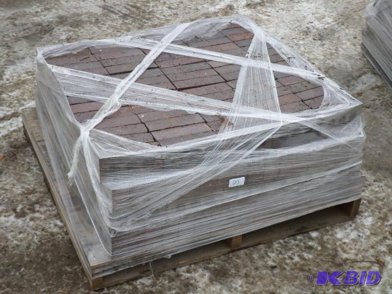 lot 23 image: Pallet Of Unused 3-Hole Red Brick, (4) Layers...