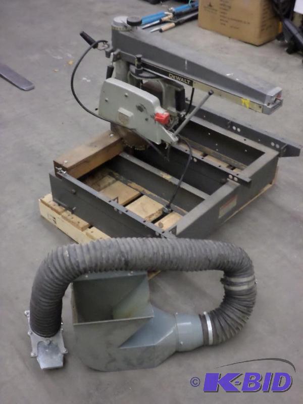 lot 30 image: DeWalt Radial Arm Saw Stand With Black & ...
