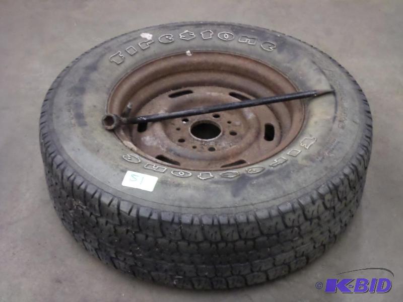 lot 51 image: Firestone P2257014 Tire With 5-Lug Steel Ri...
