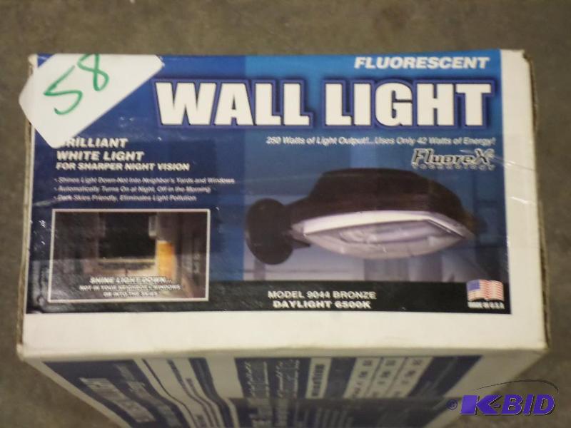 lot 58 image: Unused Flourescent Wall Light...