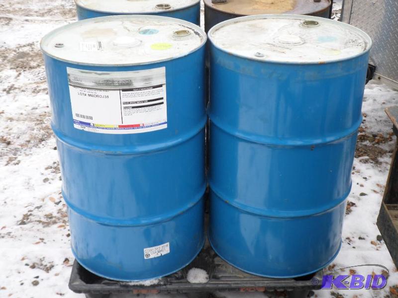lot 6 image: (2) Steel Sealed-Lid 55-Gallon Barrels...