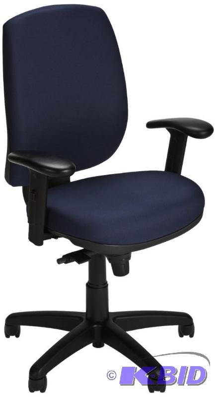 Via Seating Riva Act2 Series Mid-Back Ergonomic Task Chair, Indigo Fabric
