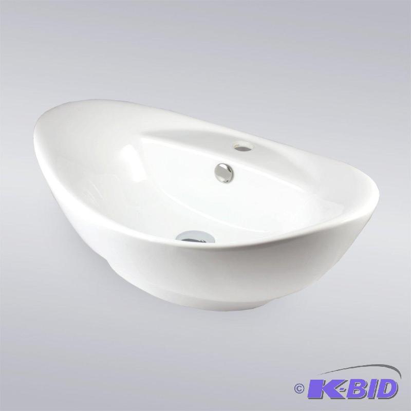 Decor Star CB-017 Bathroom Egg Porcelain Ceramic Vessel Vanity Sink Art Basin
