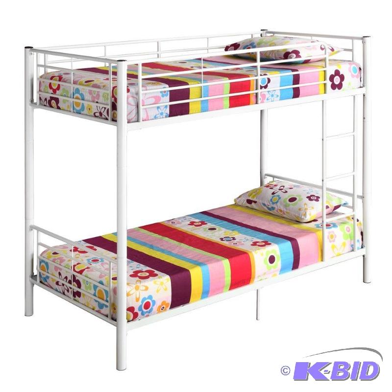 Walker Edison Twin-Over-Twin Bunk Bed  mattress not included, White