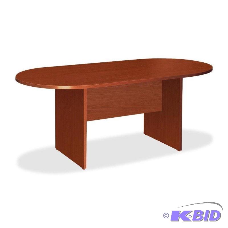 Lorell Oval Conference Table, Top and Base, 72 by 36 by 29-12-Inch,
