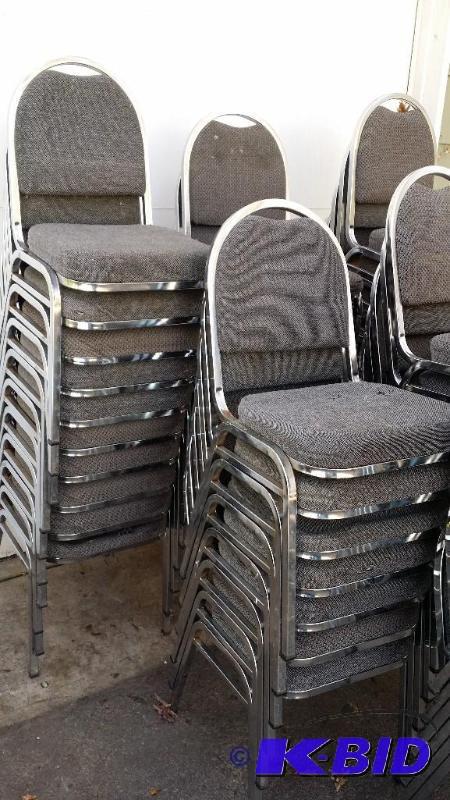 52 Solid steel framed chairs