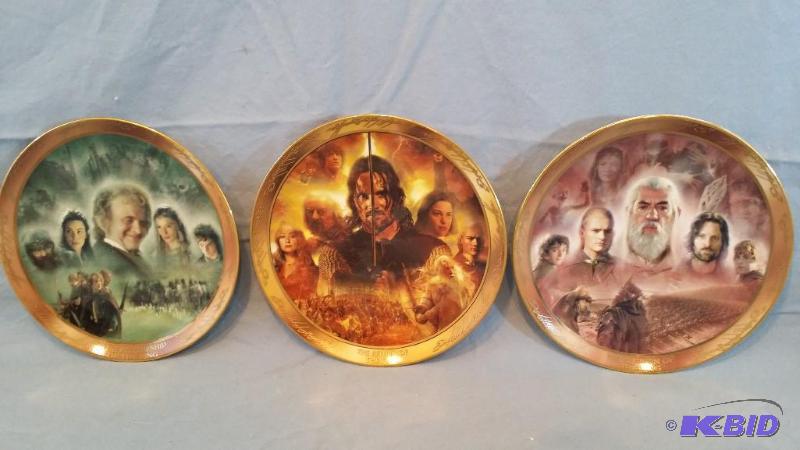 3 Fellowship of the Rings Collector Plates