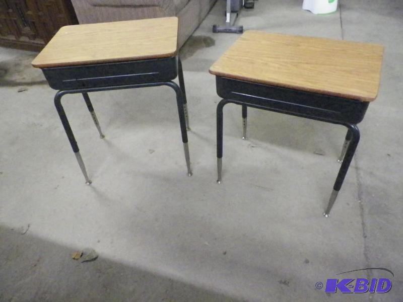 lot 201 image: Flip-top student desks