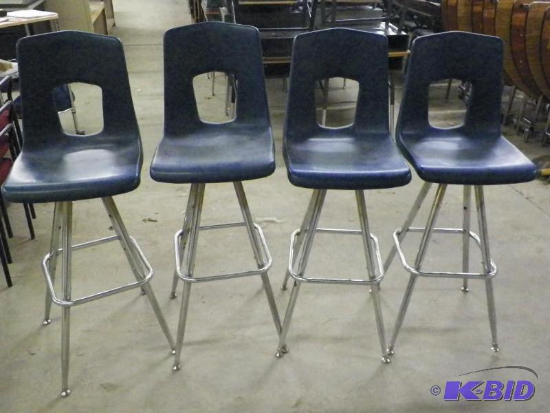 lot 211 image: Dark Blue Bar stools