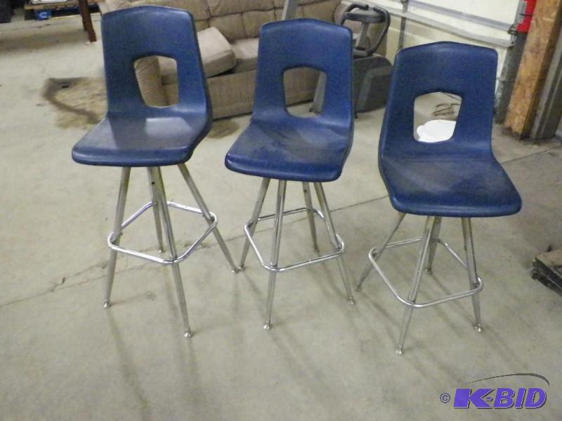 lot 212 image: Dark Blue Bar stools