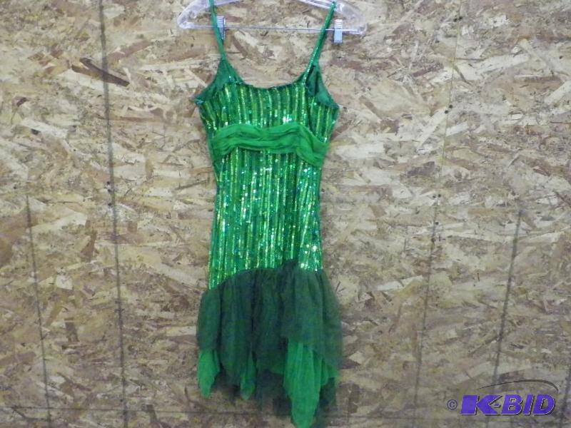 lot 324 image: Green Sequin Handkerchief Dresses