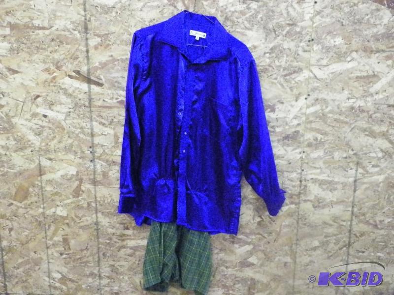 lot 331 image: Purple Satin shirt with attached boxers