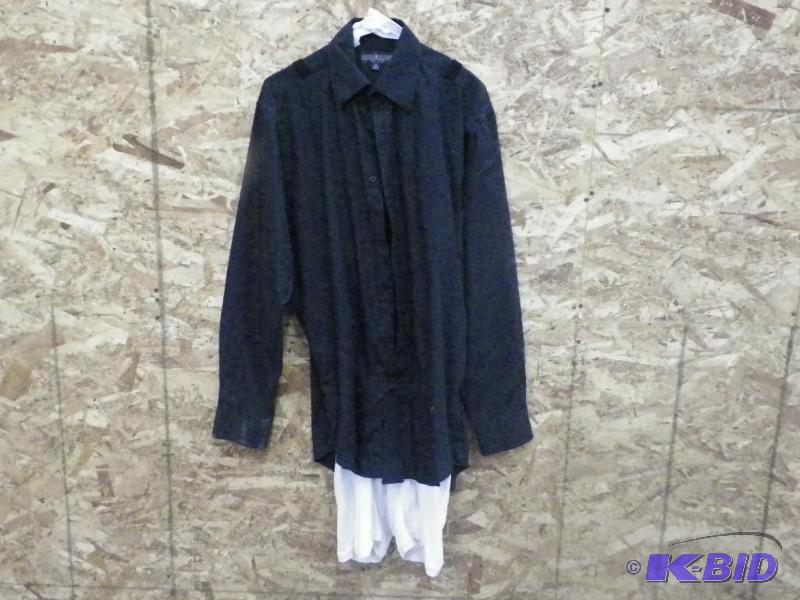 lot 332 image: Black Polycotton shirt with attached boxers