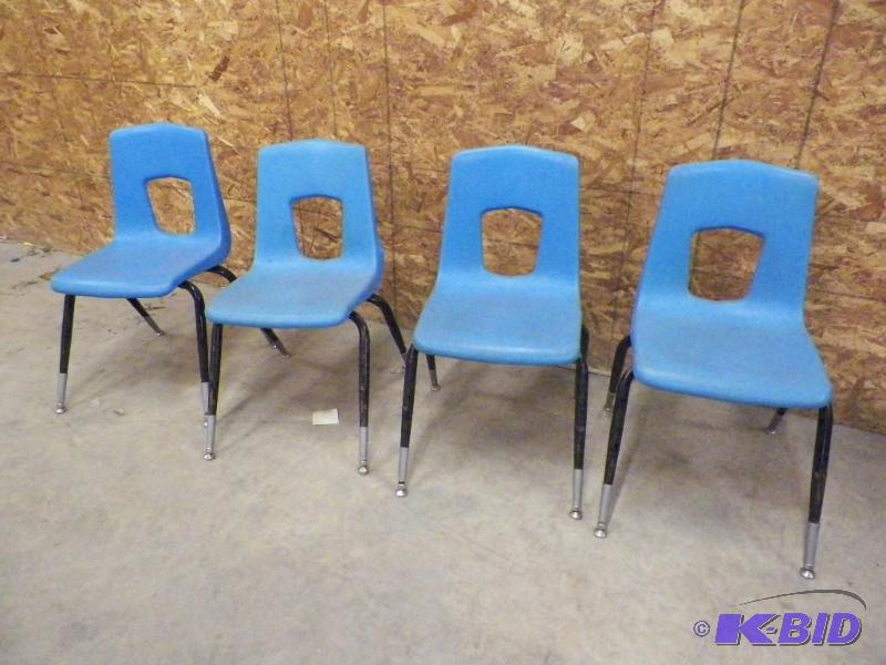 lot 47 image: Blue student chairs
