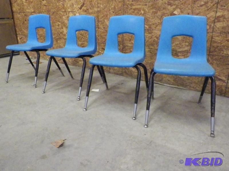 lot 48 image: Blue student chairs