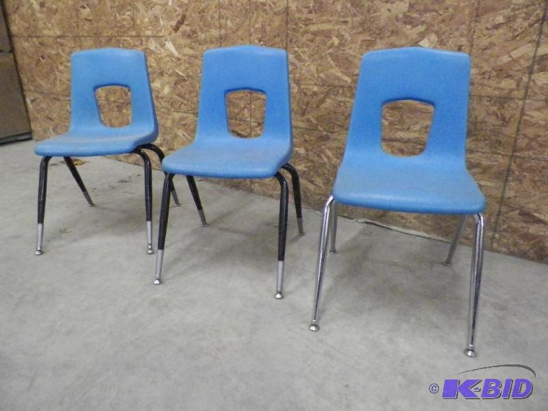 lot 64 image: Blue student chairs