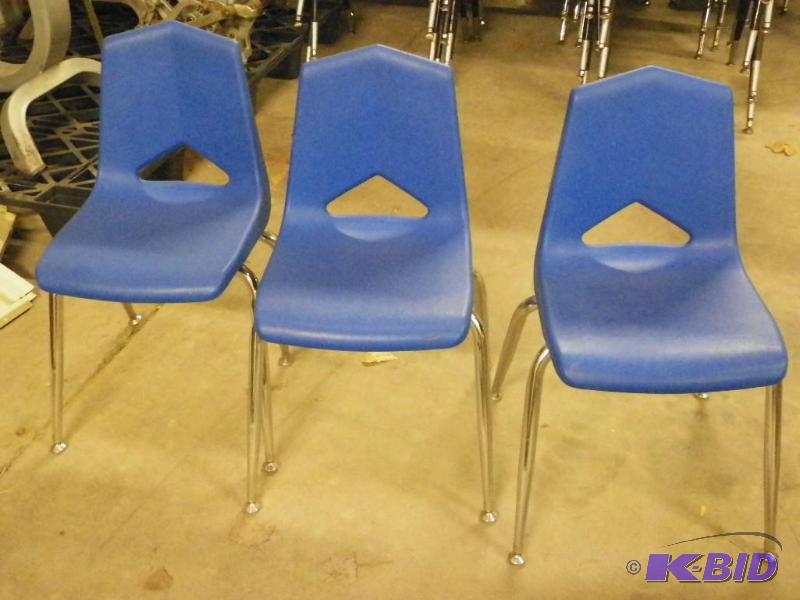 lot 85 image: Blue student chairs
