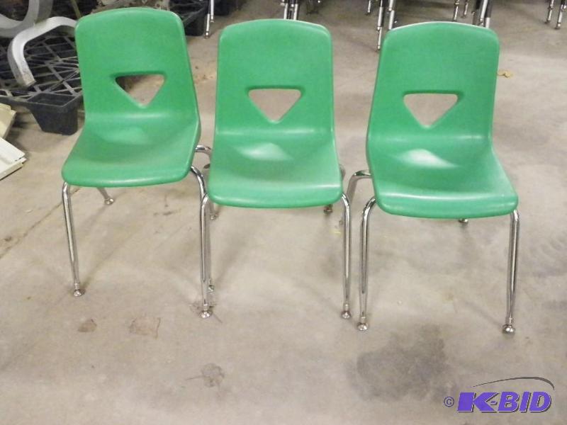 lot 90 image: Green student chairs